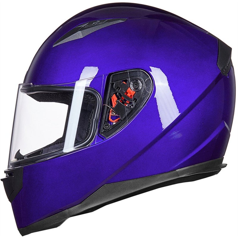ILM Full Face Motorcycle Street Bike Helmet with Removable Winter Neck Scarf + 2 Visors DOT Model ILM-313 (M, Blue) - Image 3